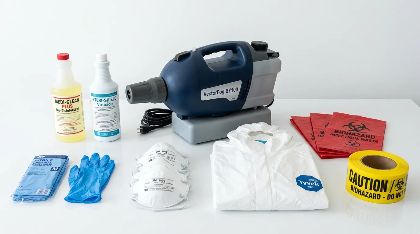 Professional biohazard remediation crew working in Dresher